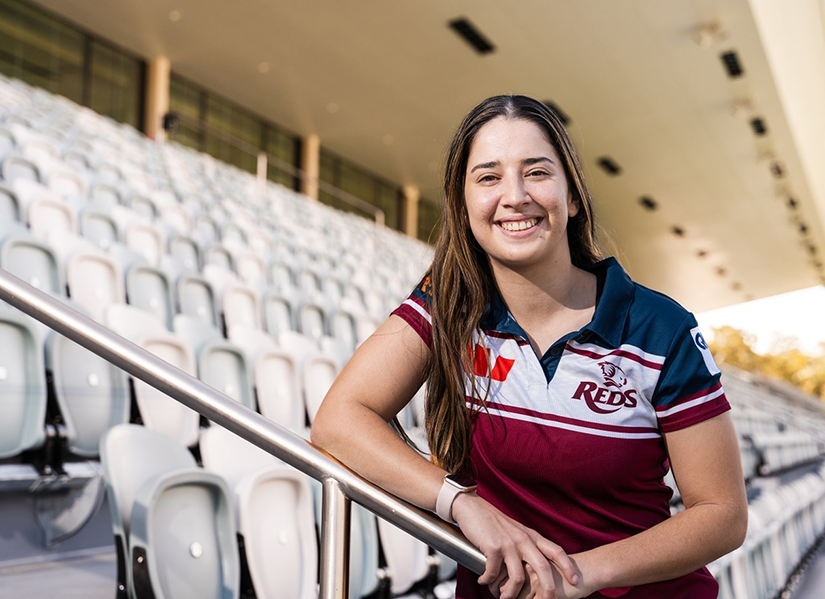 QUT graduate Natalie Honnery at Ballymore's new McLean Stand