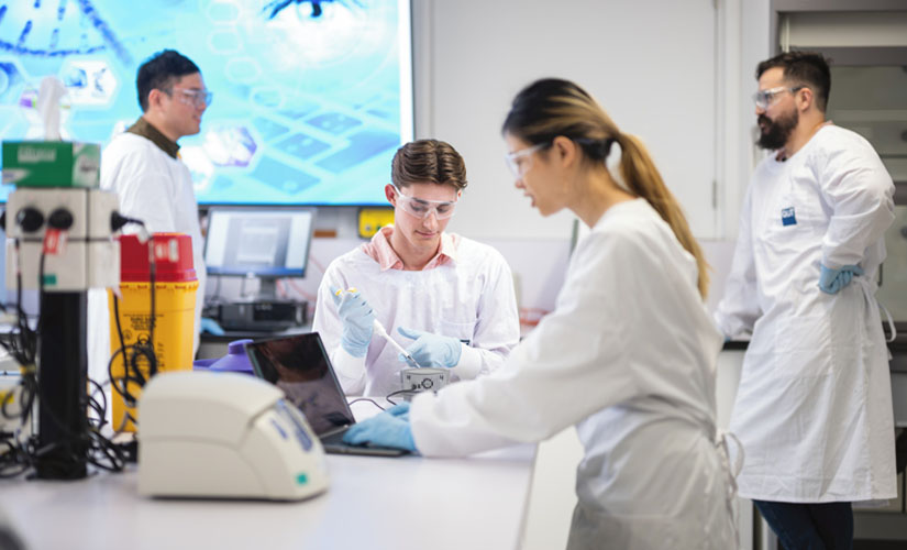 Students in a lab