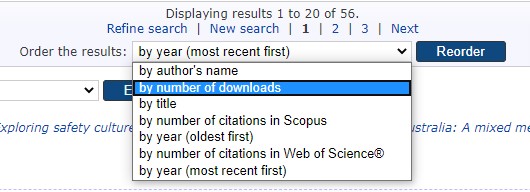 Open access sort results