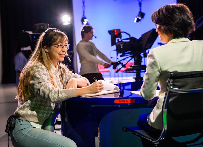 Image of students studying film and screen